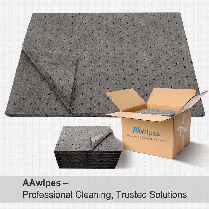 AAwipes Oil Absorbent Pads Universal for All Liquids Oil Spill Control Oil Absorbing Sheets for Garage, Car, Truck, Motorcycle Grey 100 Pack 9.8"" X 13"" OG1013-100 - Image 5